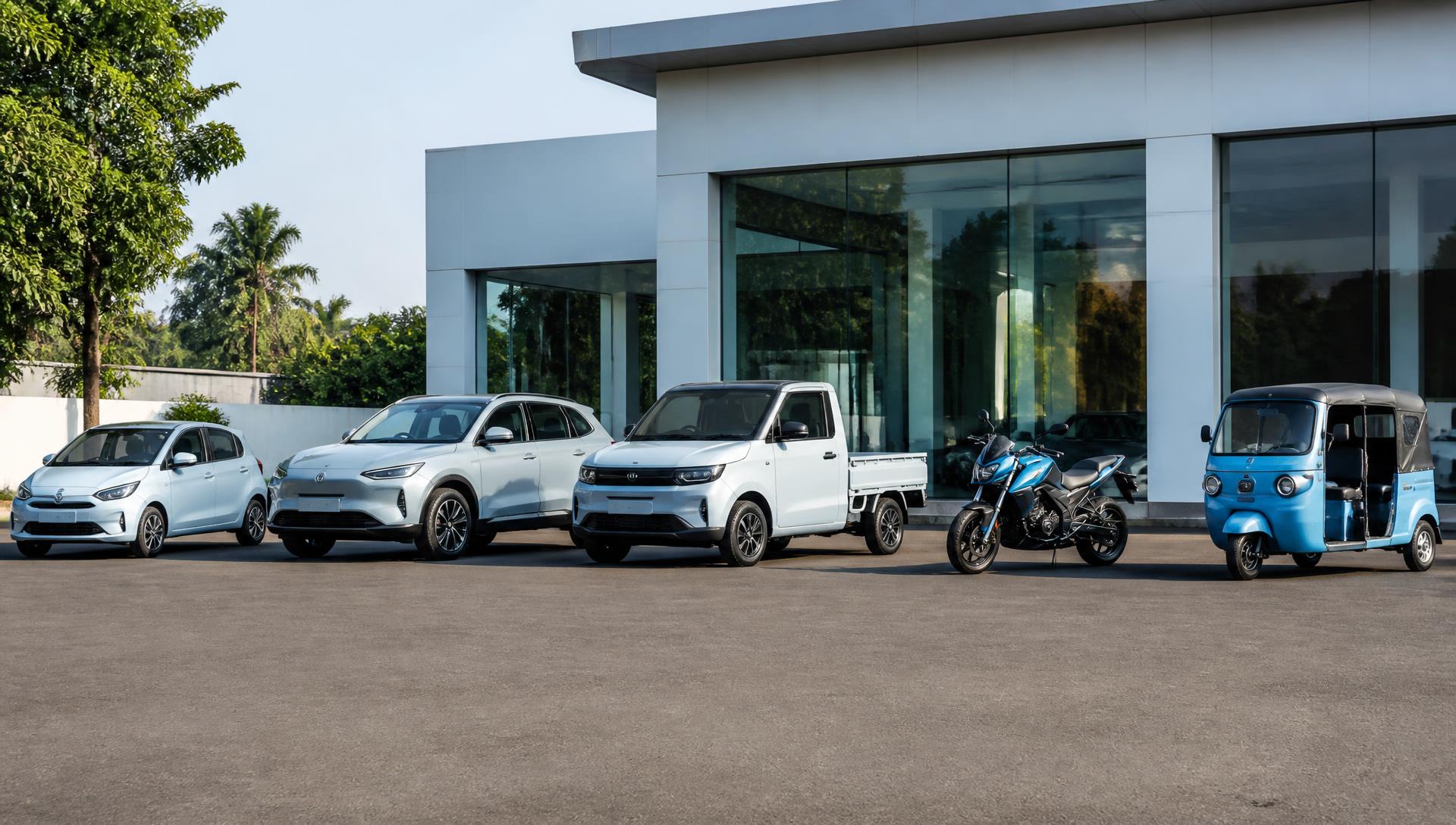 Lineup of electric cars, SUV, truck, motorcycle and tricycle available to buy in Nigeria in 2026